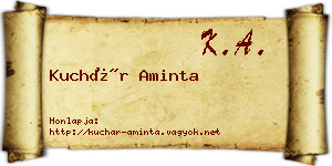 Kuchár Aminta névjegykártya